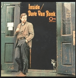 Van Ronk in doorway with cat